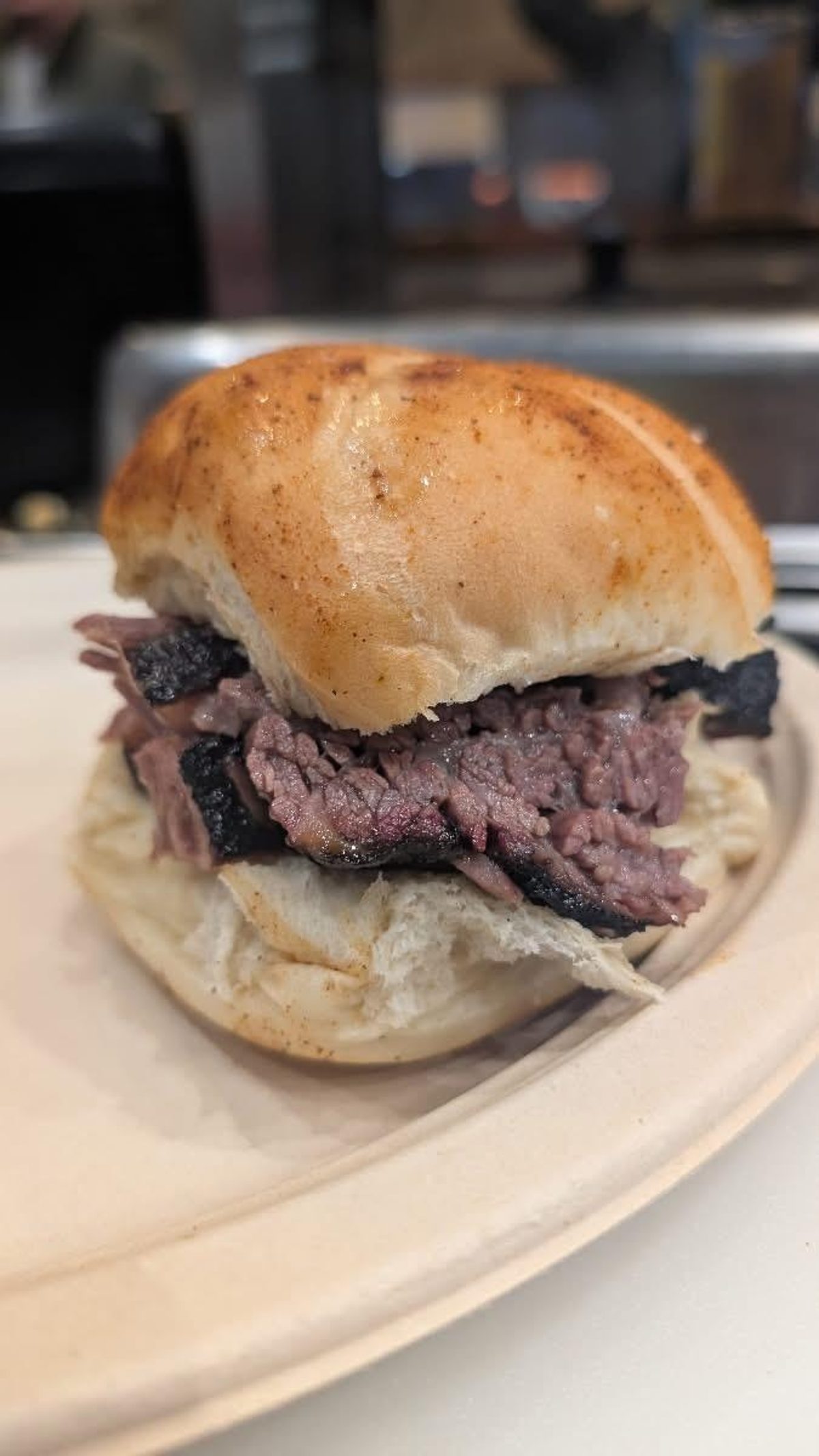 Sliced Brisket Sandwich